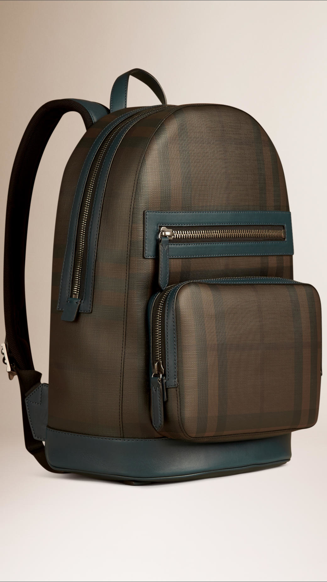 Burberry London Check Backpack in Blue for Men | Lyst