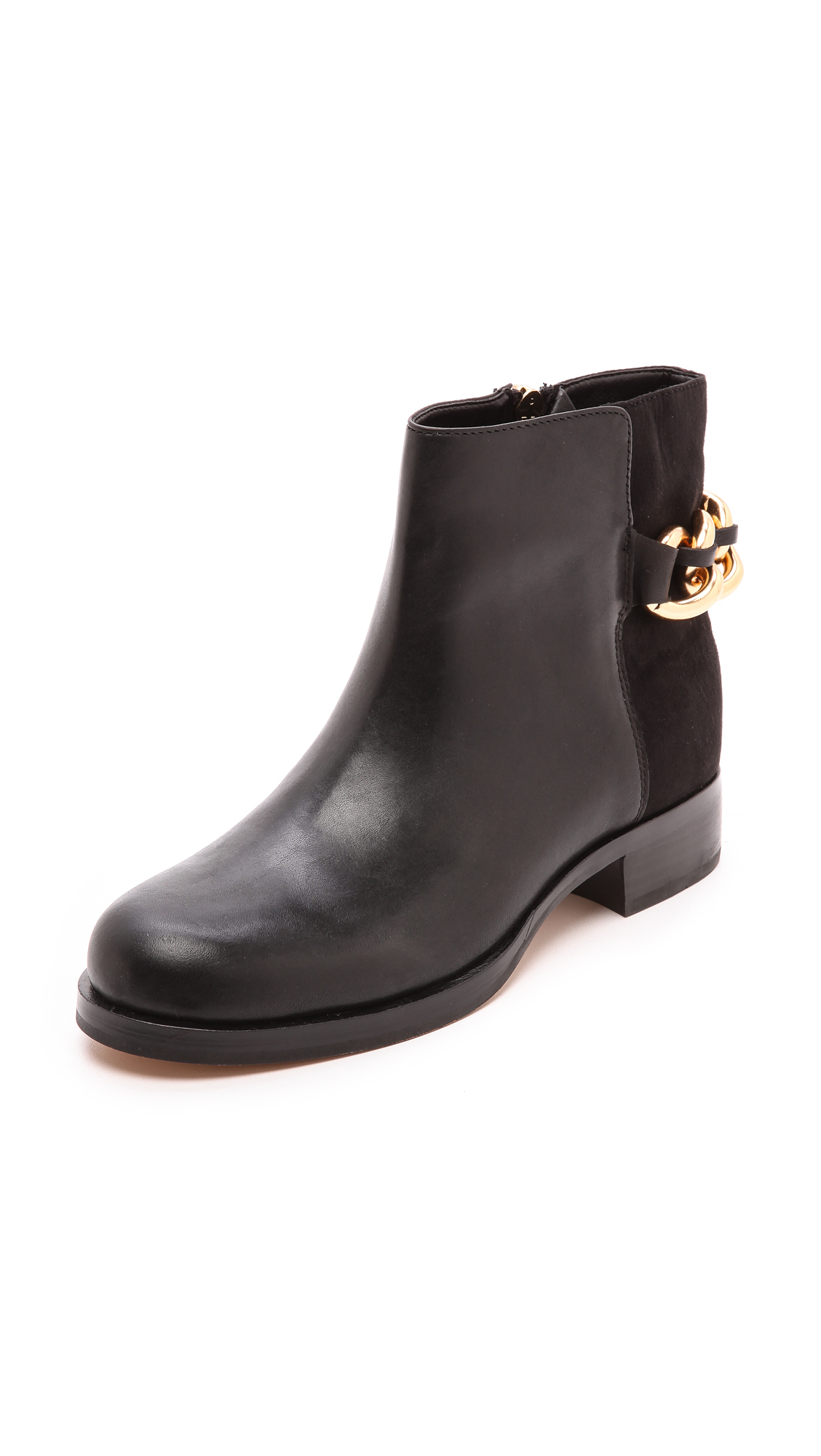 Lyst - Sam edelman Chester Chain Booties Black in Black