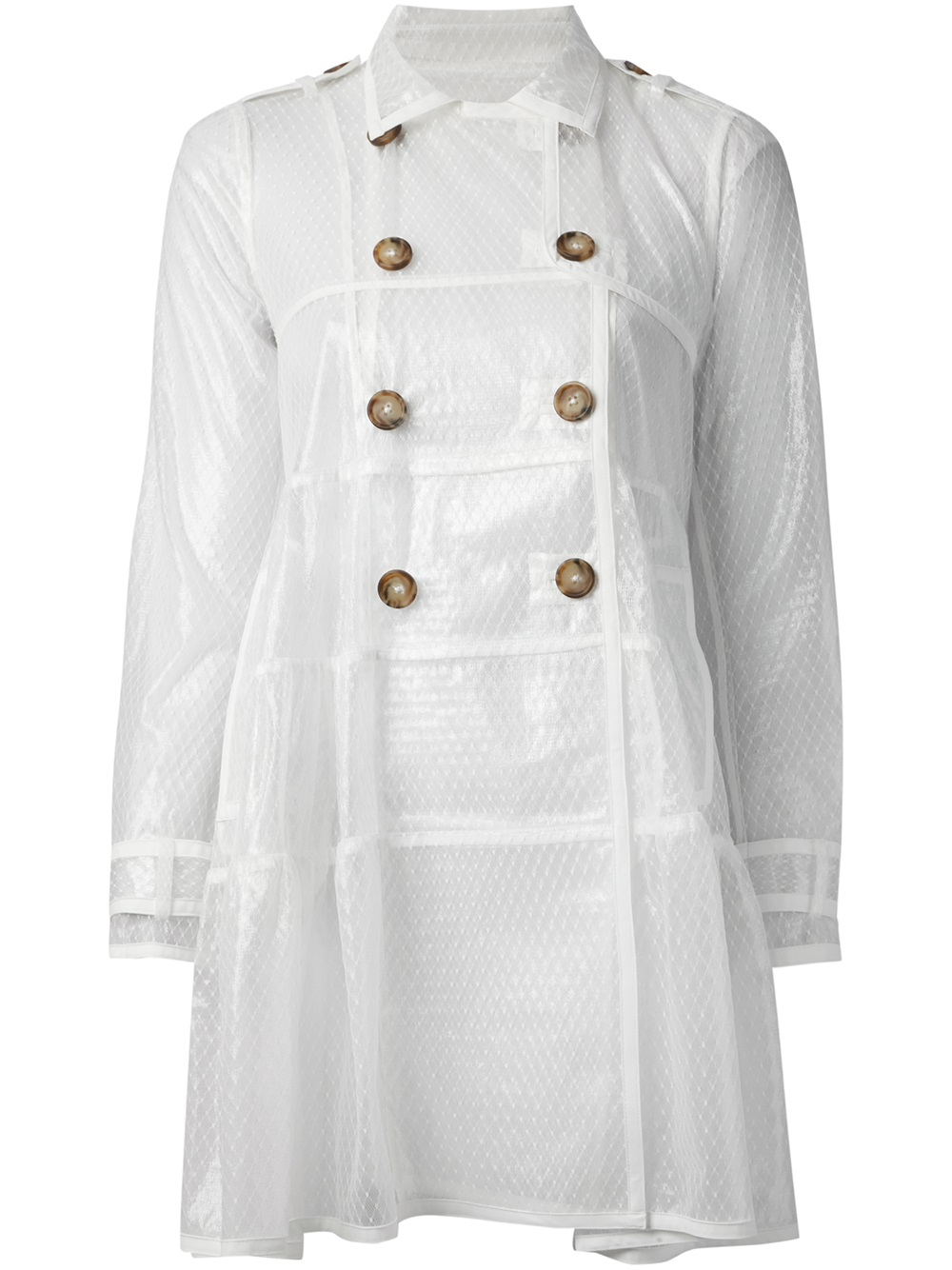 Lyst - Red Valentino Transparent Trench Coat in White