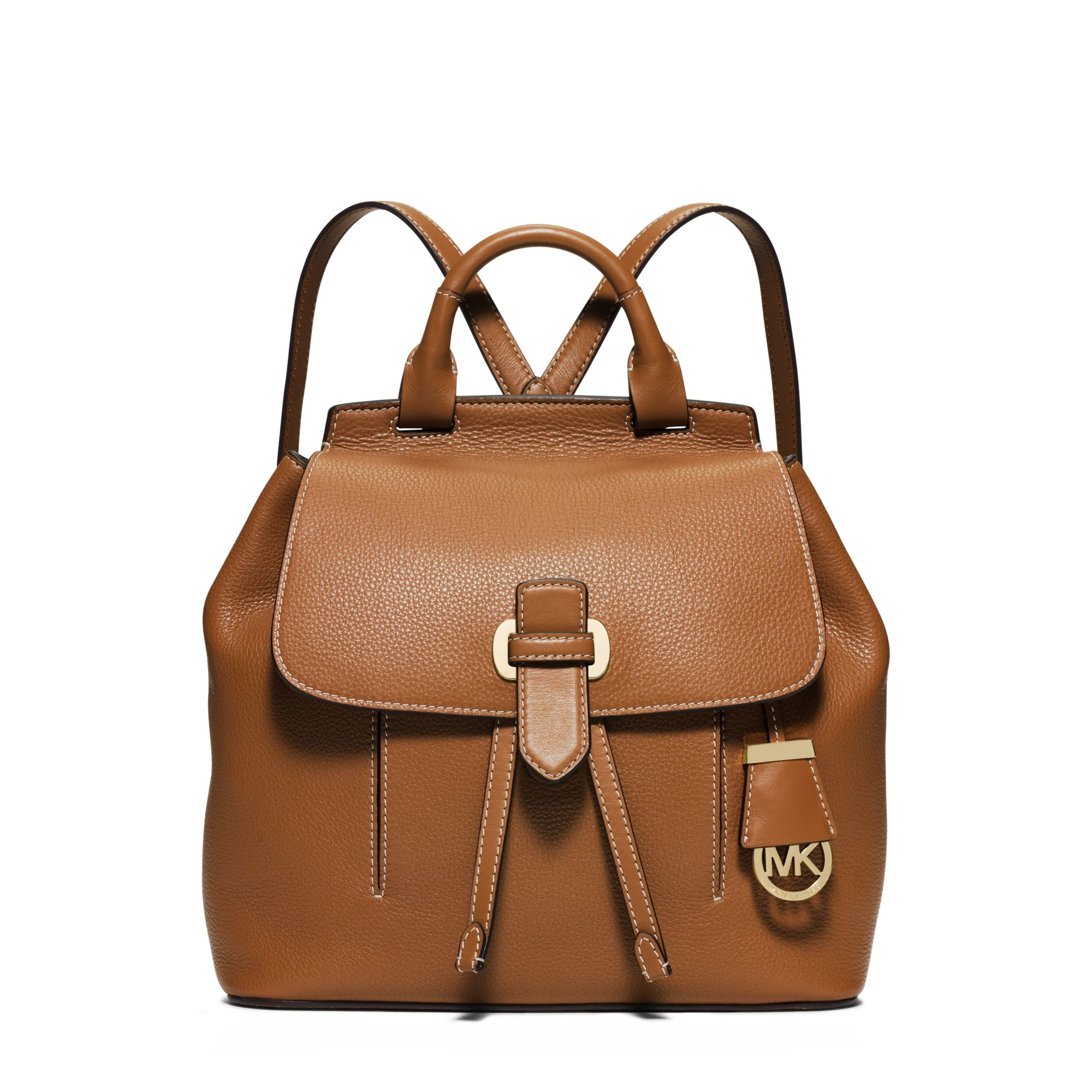 Lyst Michael Kors Romy Medium Leather Backpack in Brown