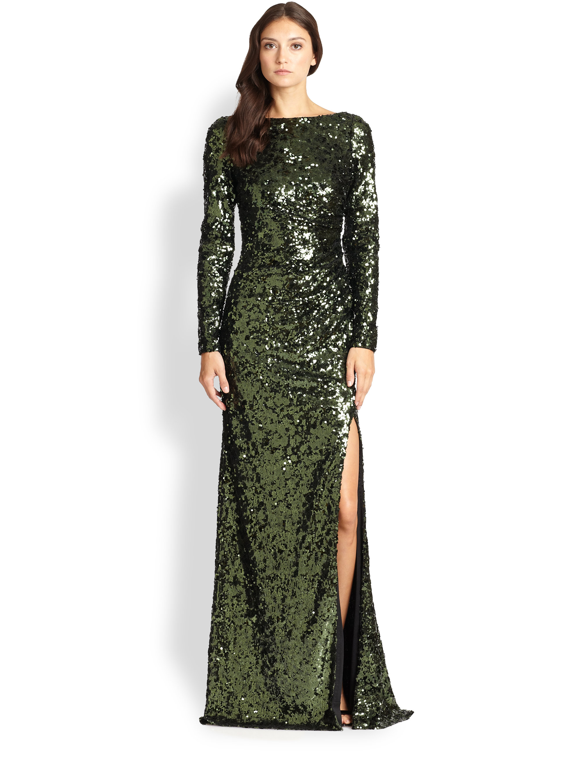 badgley mischka sequin gown