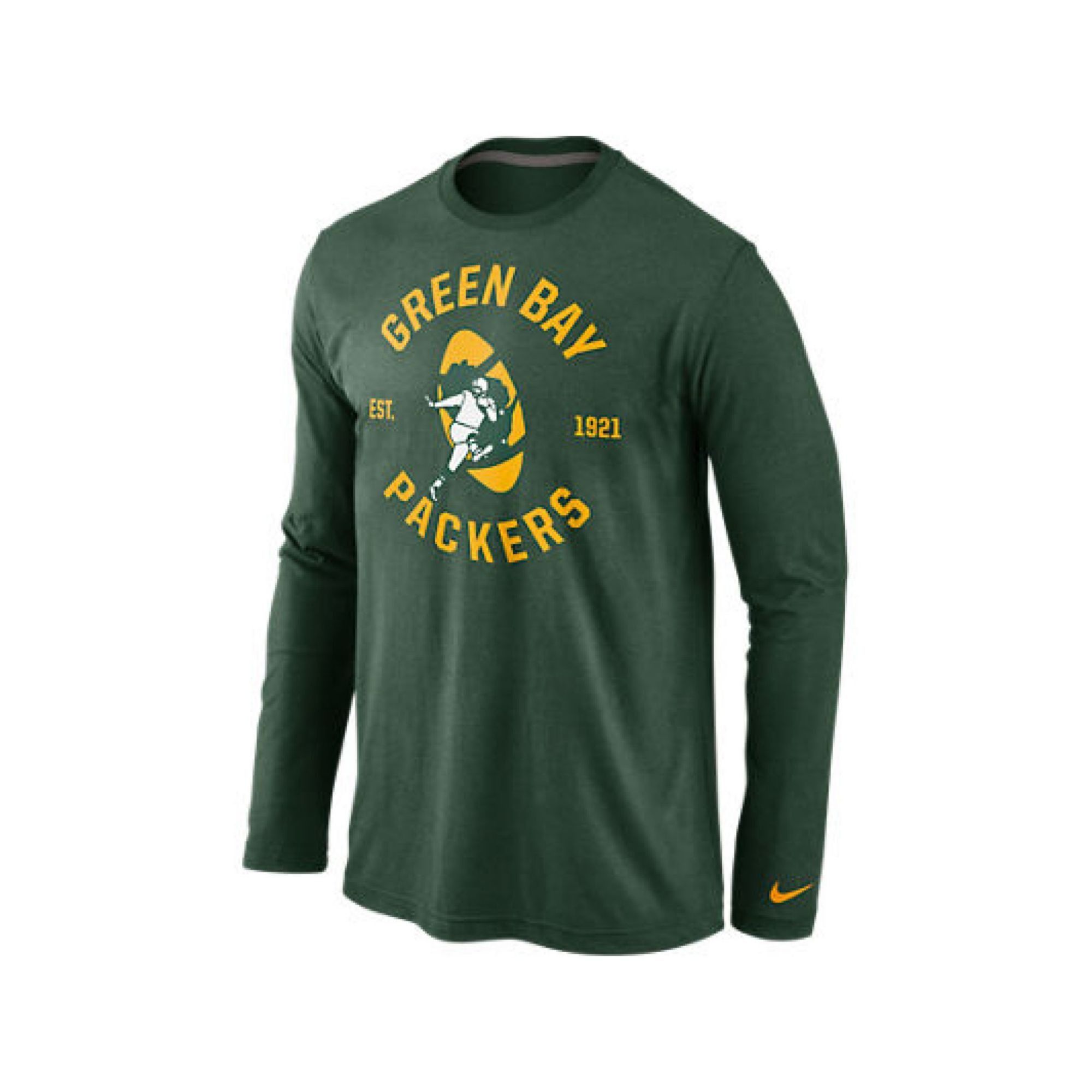 Nike Mens Longsleeve Green Bay Packers Tshirt in Green for Men | Lyst