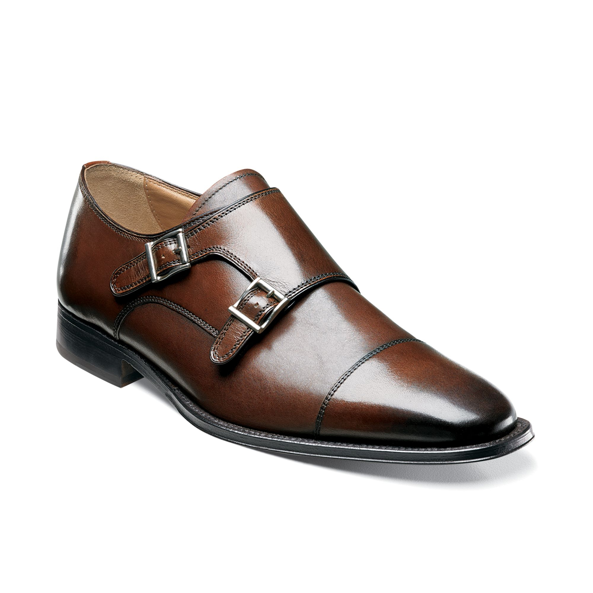 Florsheim Classico Monk Strap Shoes in Brown for Men (Cognac) | Lyst