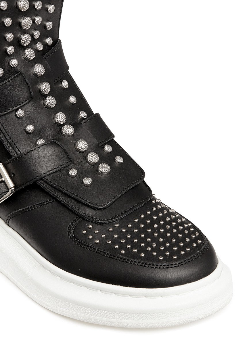 black leather alexander mcqueen shoes