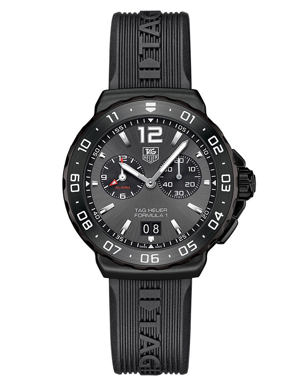 Tag heuer Mens Formula 1 Steel And Rubber Strap Watch in Black for Men ...