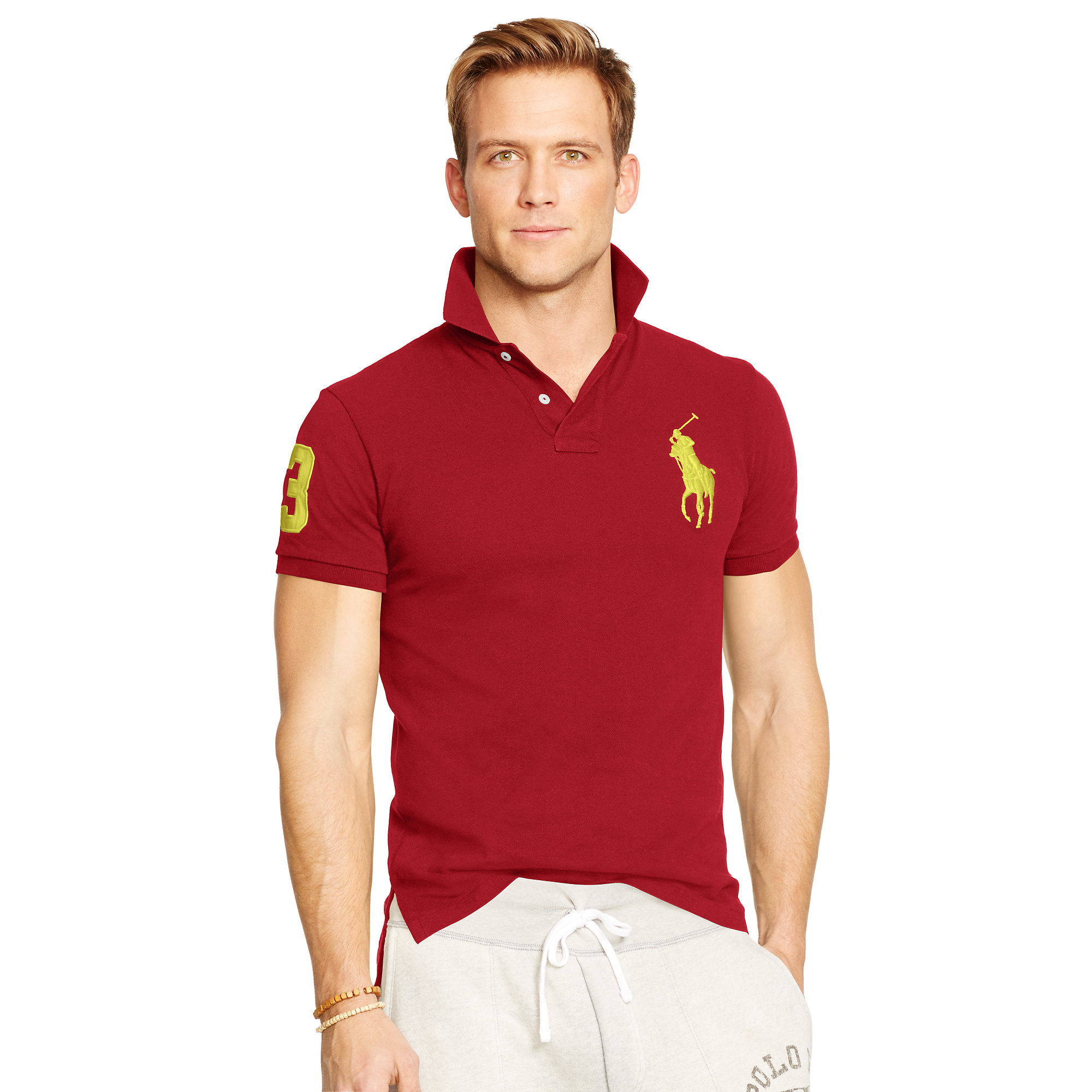 Lyst - Polo Ralph Lauren Custom-fit Big Pony Polo in Red for Men
