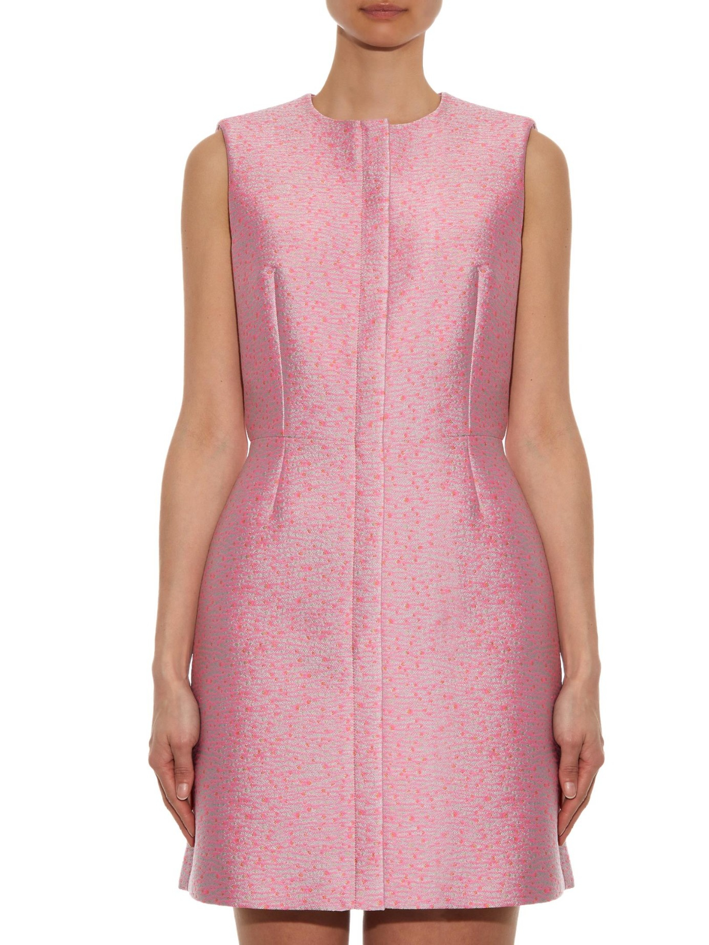 balenciaga pink turtleneck dress