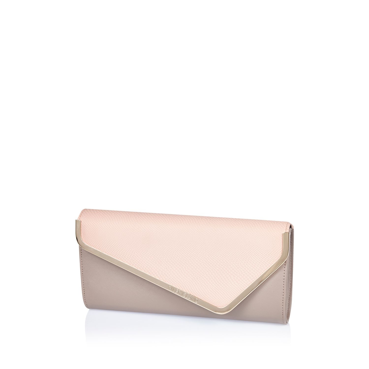 River island Light Pink Envelope Clutch Handbag in Pink | Lyst