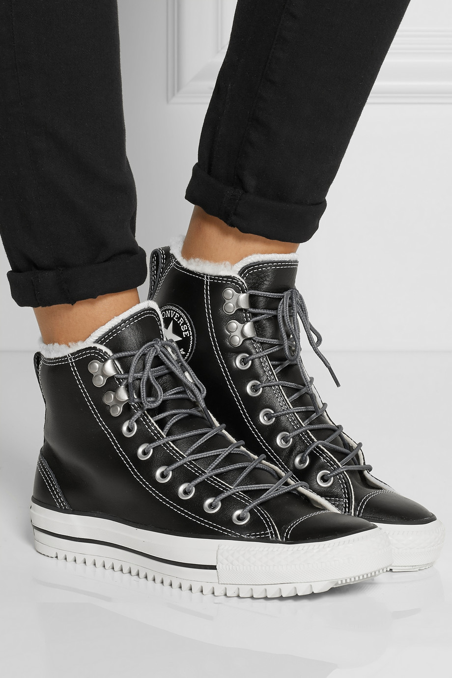 Lyst - Converse Chuck Taylor All Star City Hiker Shearling-Lined ...