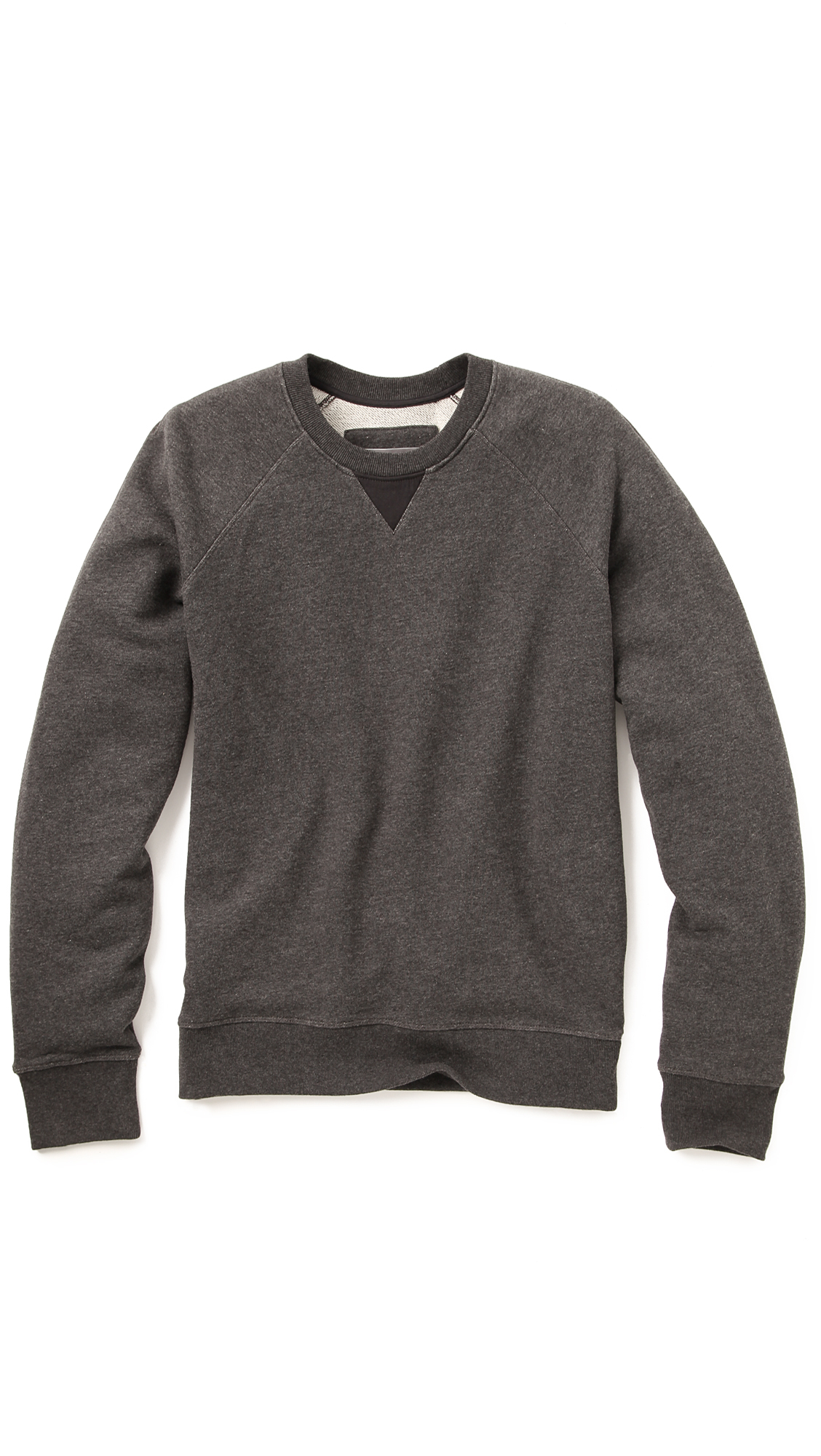 Vince French Terry Sweatshirt in Black for Men (H. Black) | Lyst