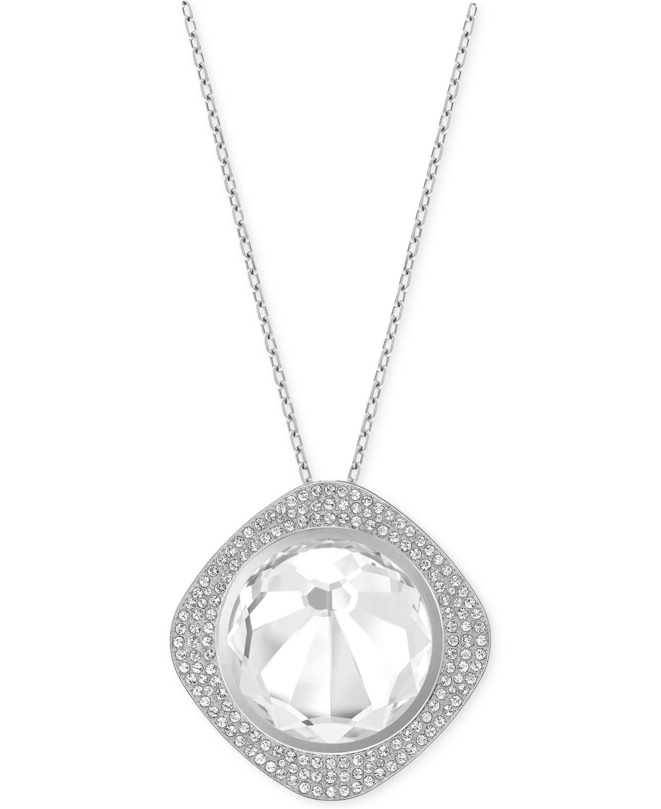 Lyst Swarovski Silvertone Shine Activity Tracker Vio Necklace in Metallic