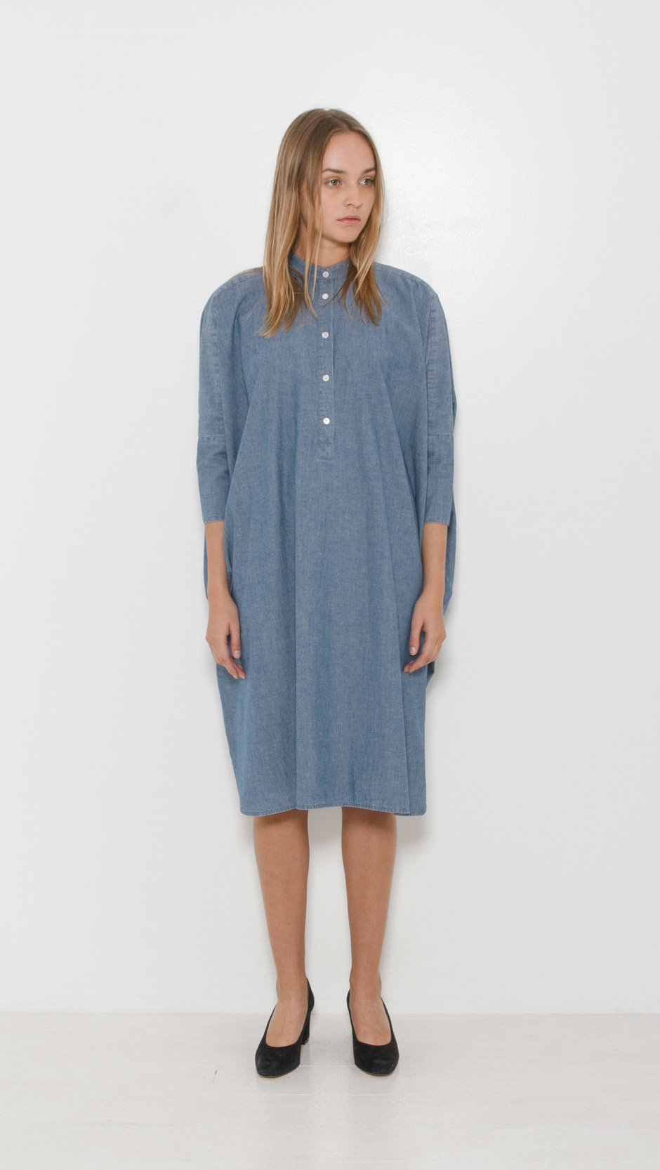 lyst 6397 chambray big square dress in blue lyst 6397 chambray big square dress in blue