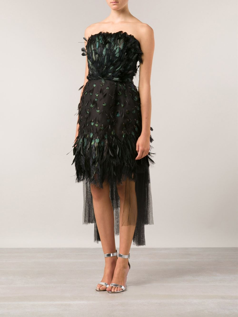 feather and fringe dress