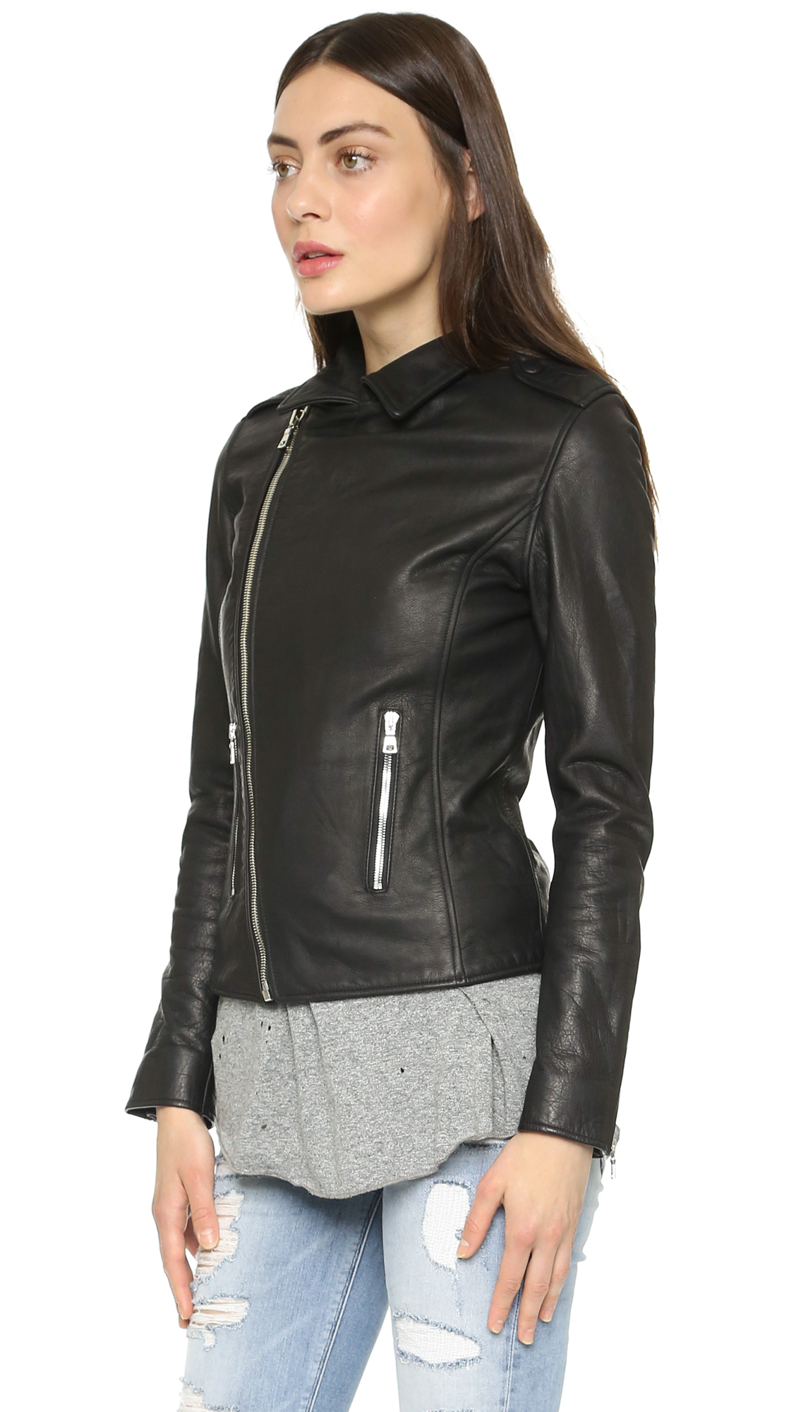 RTA Morisson Leather Fringe Jacket - Black in Black - Lyst