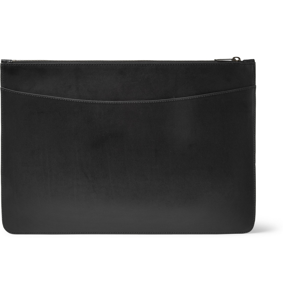 Lyst A.P.C. Leather Document Holder in Black for Men