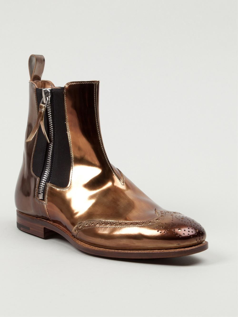 Lyst - Premiata Metallic Chelsea Boots in Metallic for Men