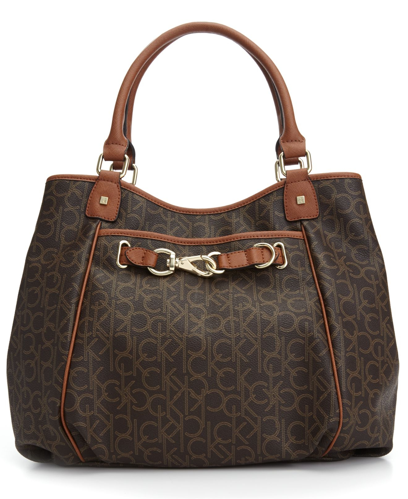 Lyst - Calvin klein Hudson Tote in Brown