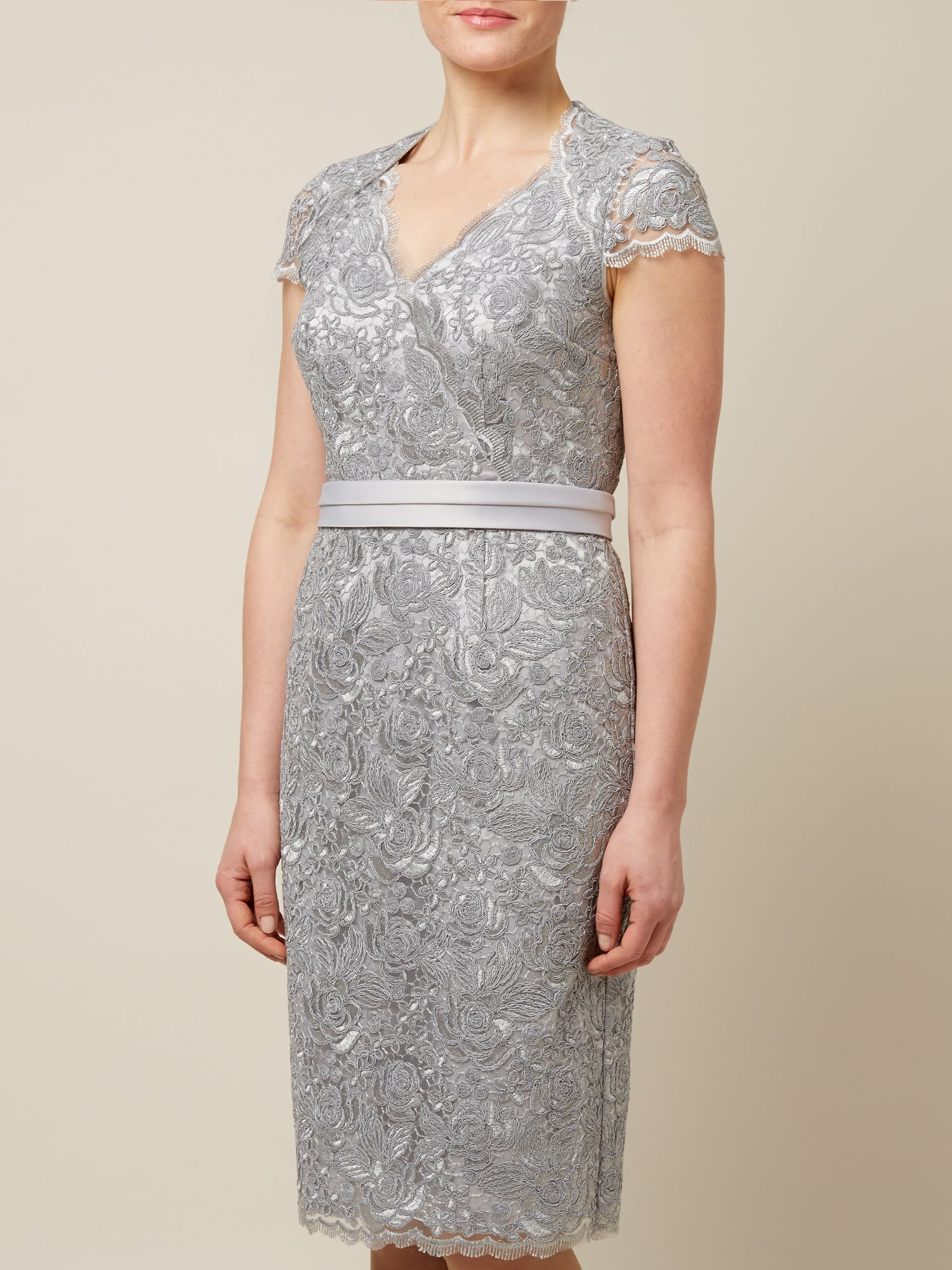 Jacques vert Corded Lace Dress in Metallic | Lyst