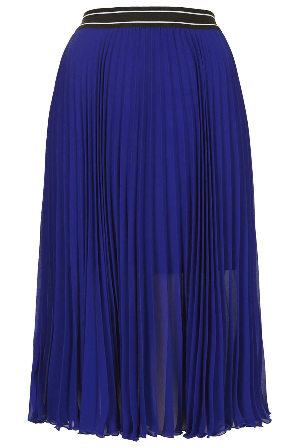 Topshop Tall Pleated Midi Skirt Midnight Blue in Blue (MIDNIGHT BLUE ...