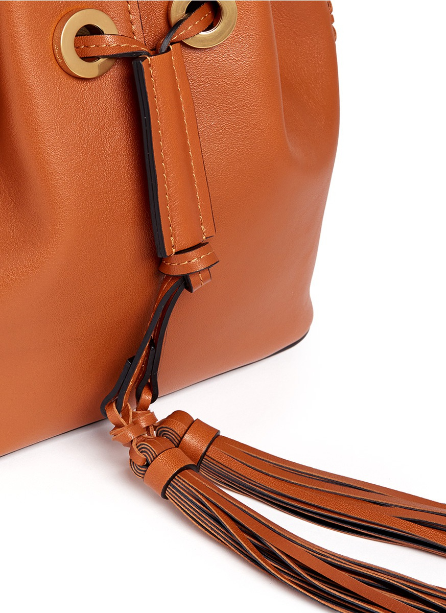 Chlo \u0026#39;gala\u0026#39; Braided Leather Bucket Bag in Brown | Lyst