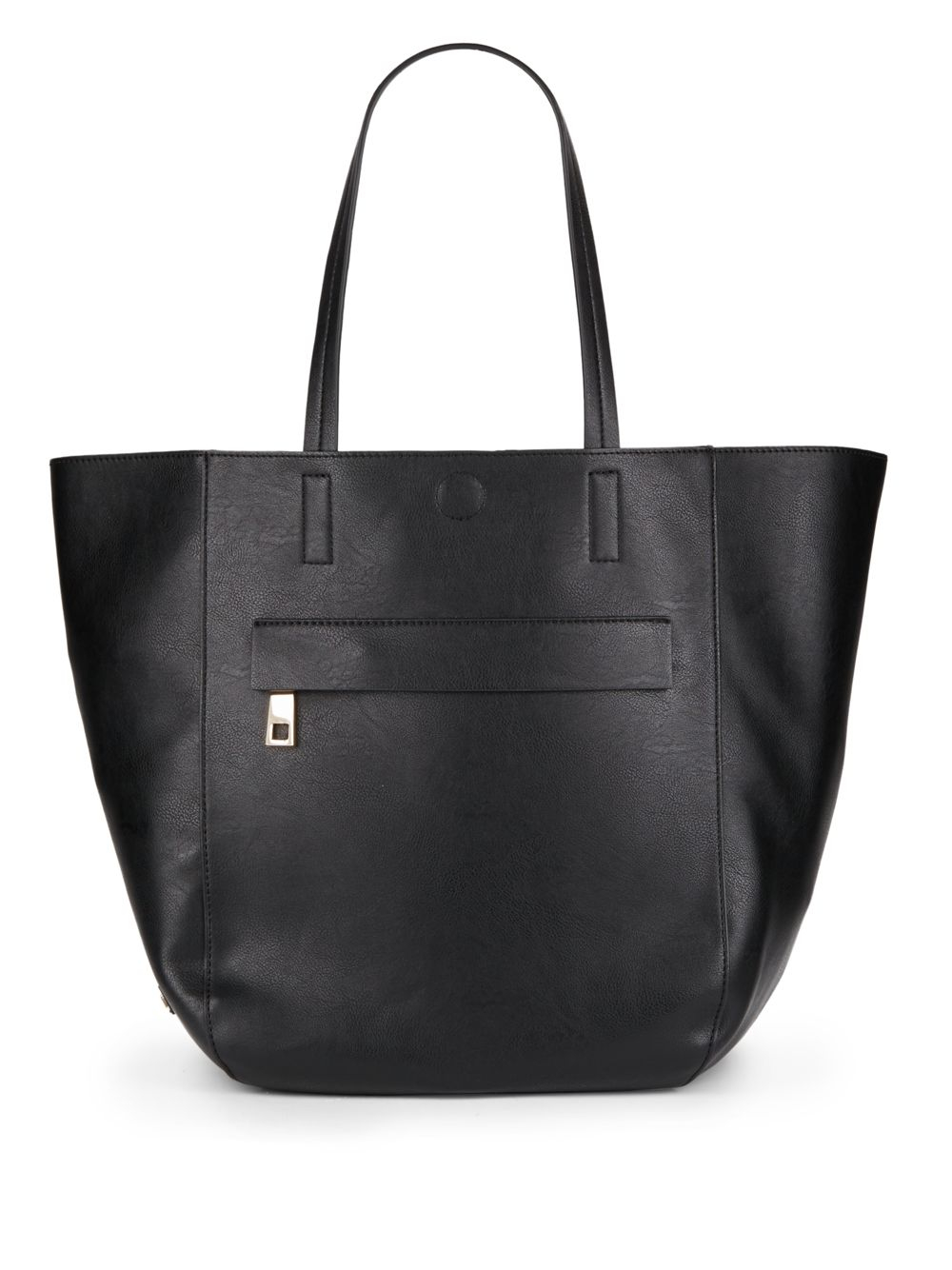 Kenneth cole reaction Essentials Faux Leather Tote in Black | Lyst