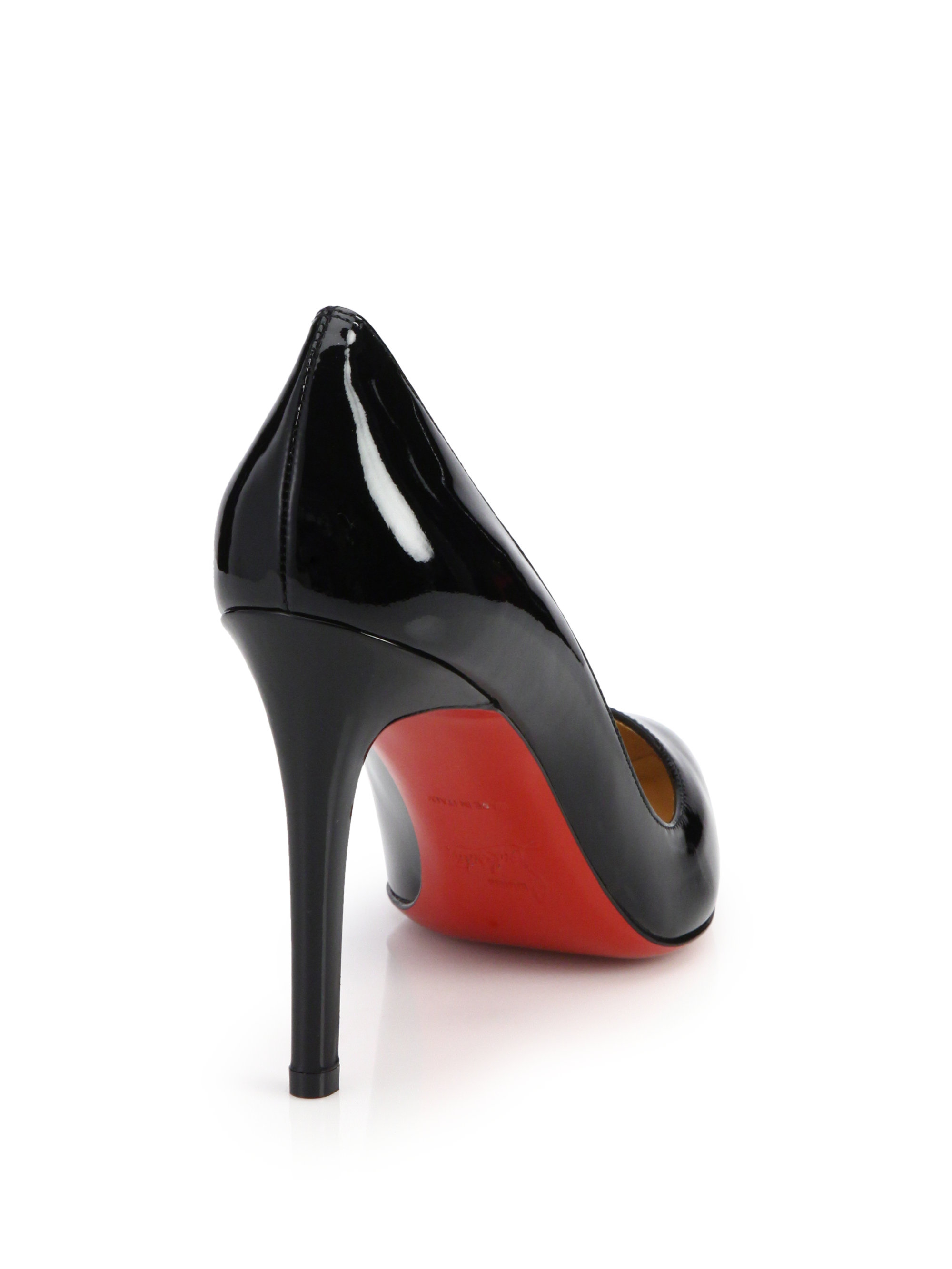 Christian louboutin Pigalle Patent Leather Pumps in Black | Lyst  