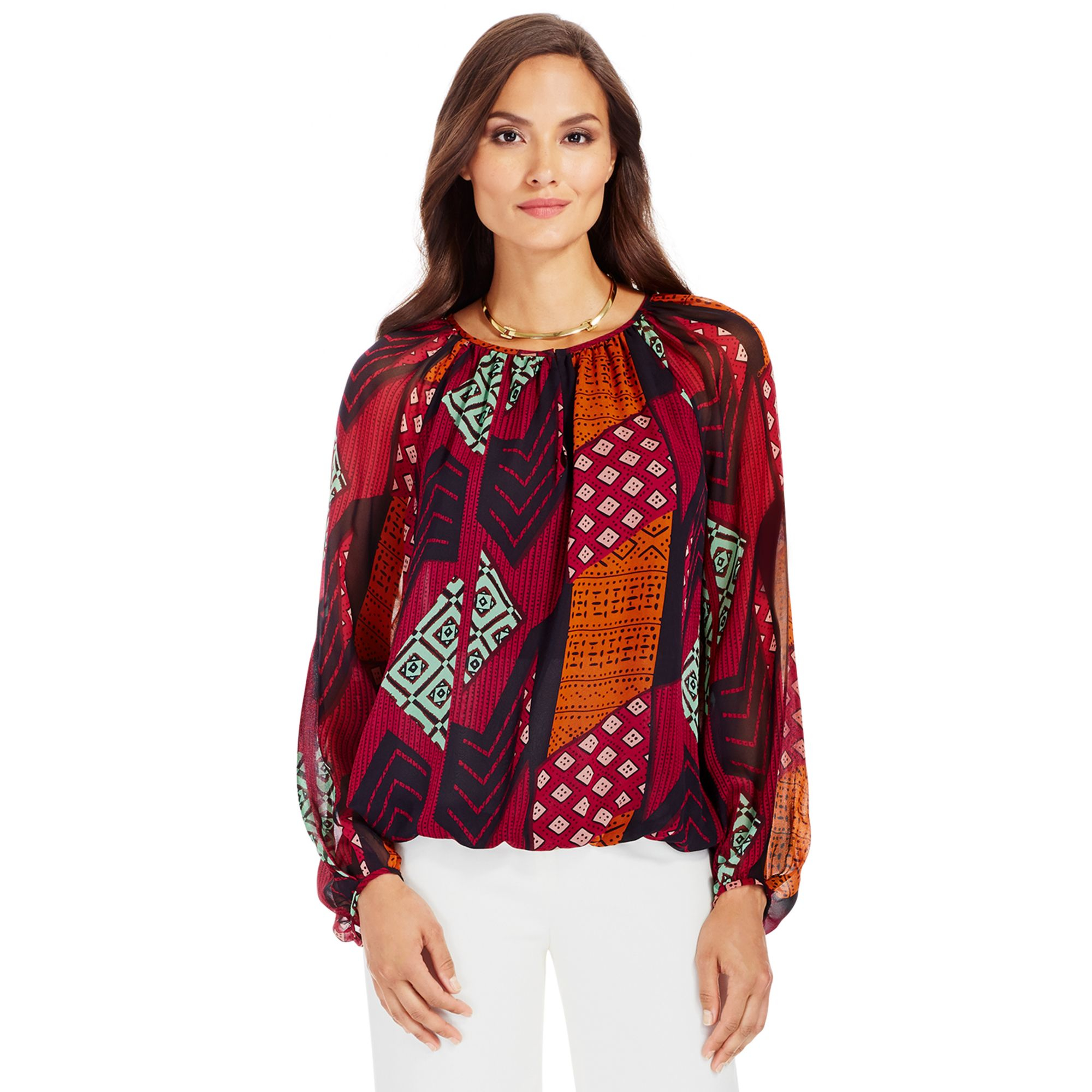 Diane von furstenberg Dvf Hathaway Printed Silk Blouse | Lyst