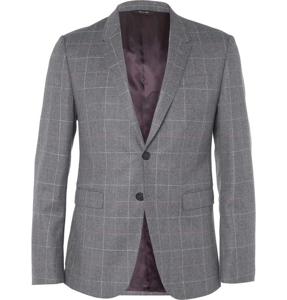 Lyst - Paul Smith Kensington Window Pane-Check Wool Blazer in Gray for Men