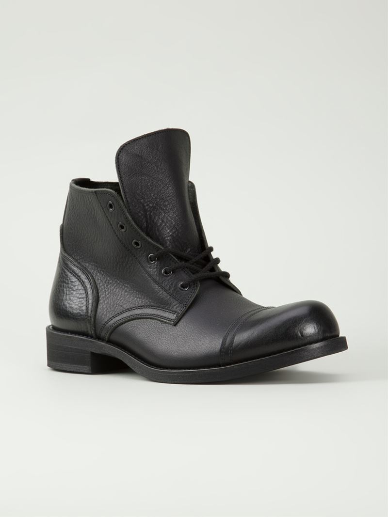 Lyst - Yohji Yamamoto Lace-up Boots in Black for Men