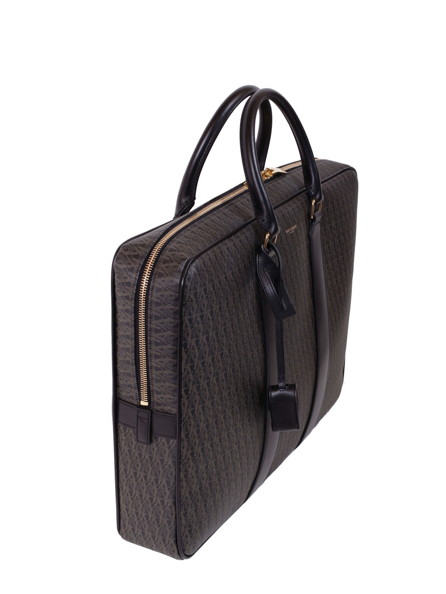 Saint laurent Monogram-Flat-Briefcase in Black for Men (Nero) | Lyst  