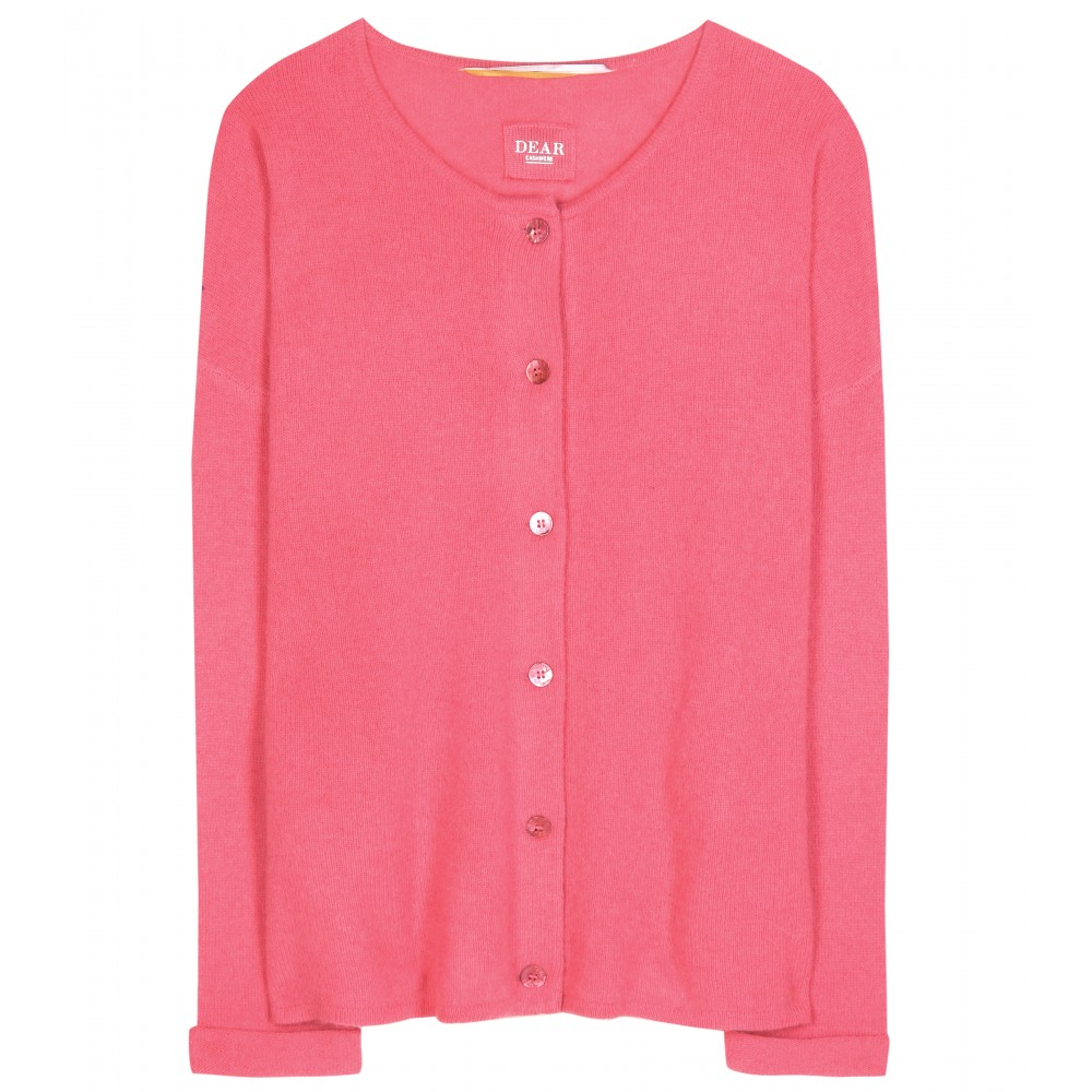 Lyst - Dear cashmere Buttoned-Front Cashmere Cardigan in Pink