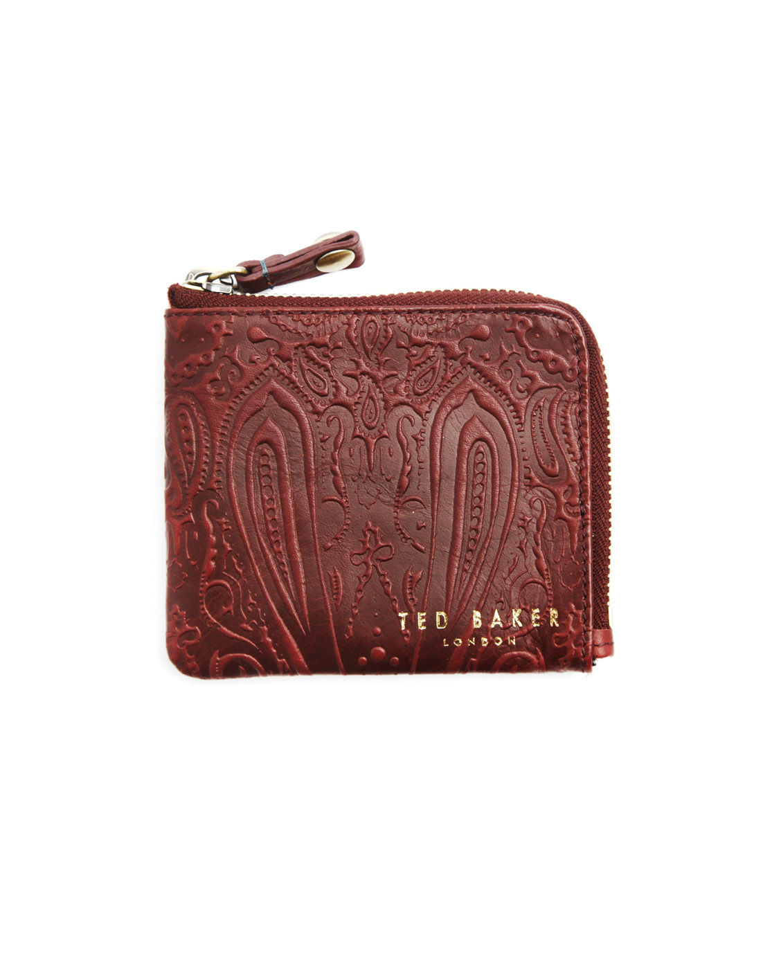 Ted baker Dark Red Leather Wallet in Red for Men | Lyst