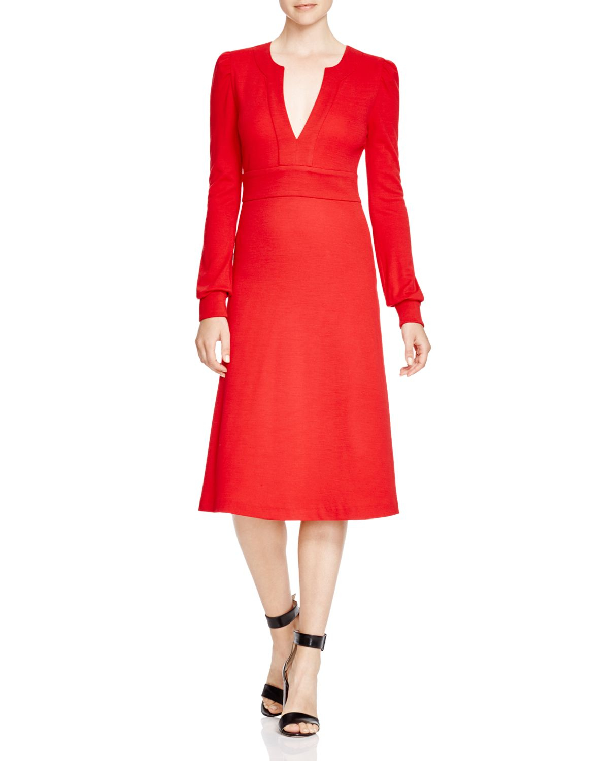 Diane von furstenberg Leyah Wool Dress in Red | Lyst