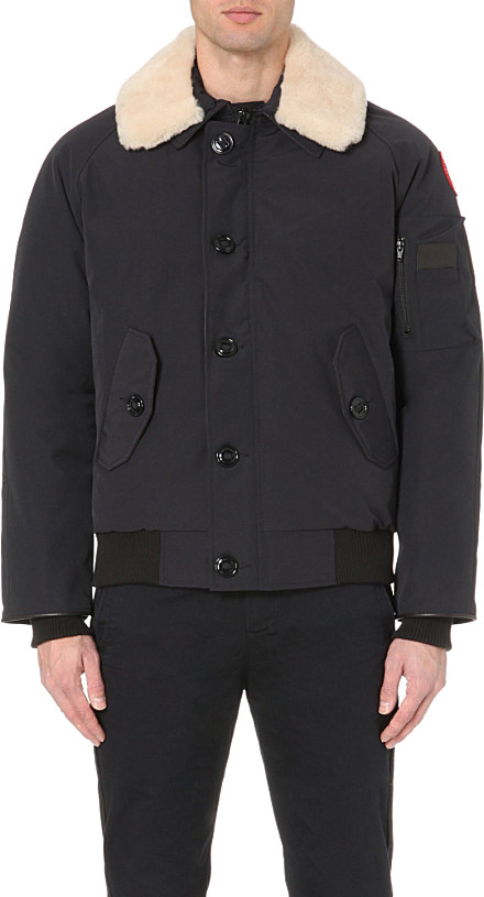 canada goose foxe bomber jacket with shearling collar canada goose foxe bomber jacket with shearling collar