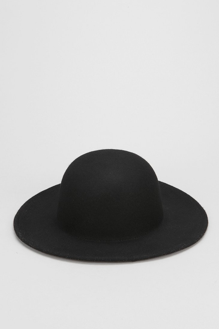 Lyst - Urban Outfitters Wide-Brim Bowler Hat in Black for Men
