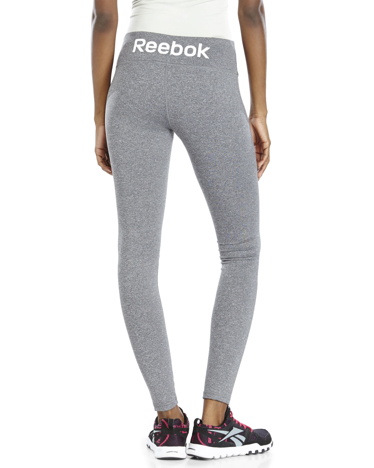 Lyst - Reebok Basic Performance Leggings in Gray