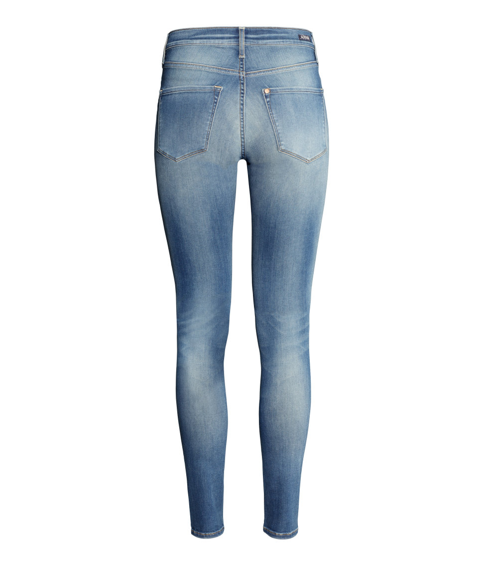H&m Shaping Skinny Regular Jeans in Blue | Lyst