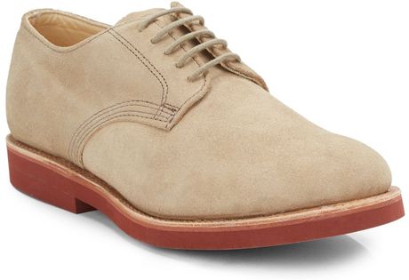 Walk-over Suede Derby Shoes in Beige for Men (tan) | Lyst