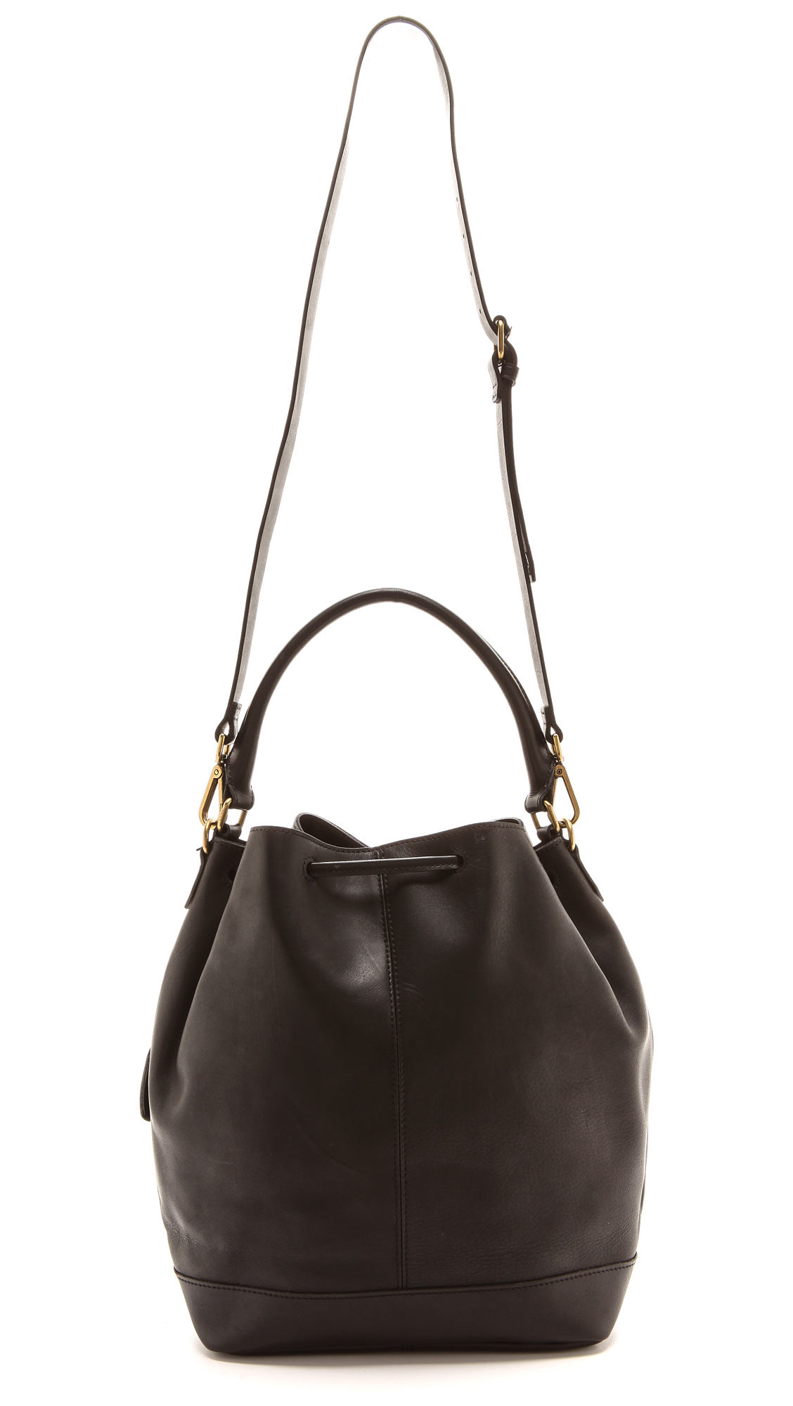 Lyst - Madewell Bucket Bag in Black