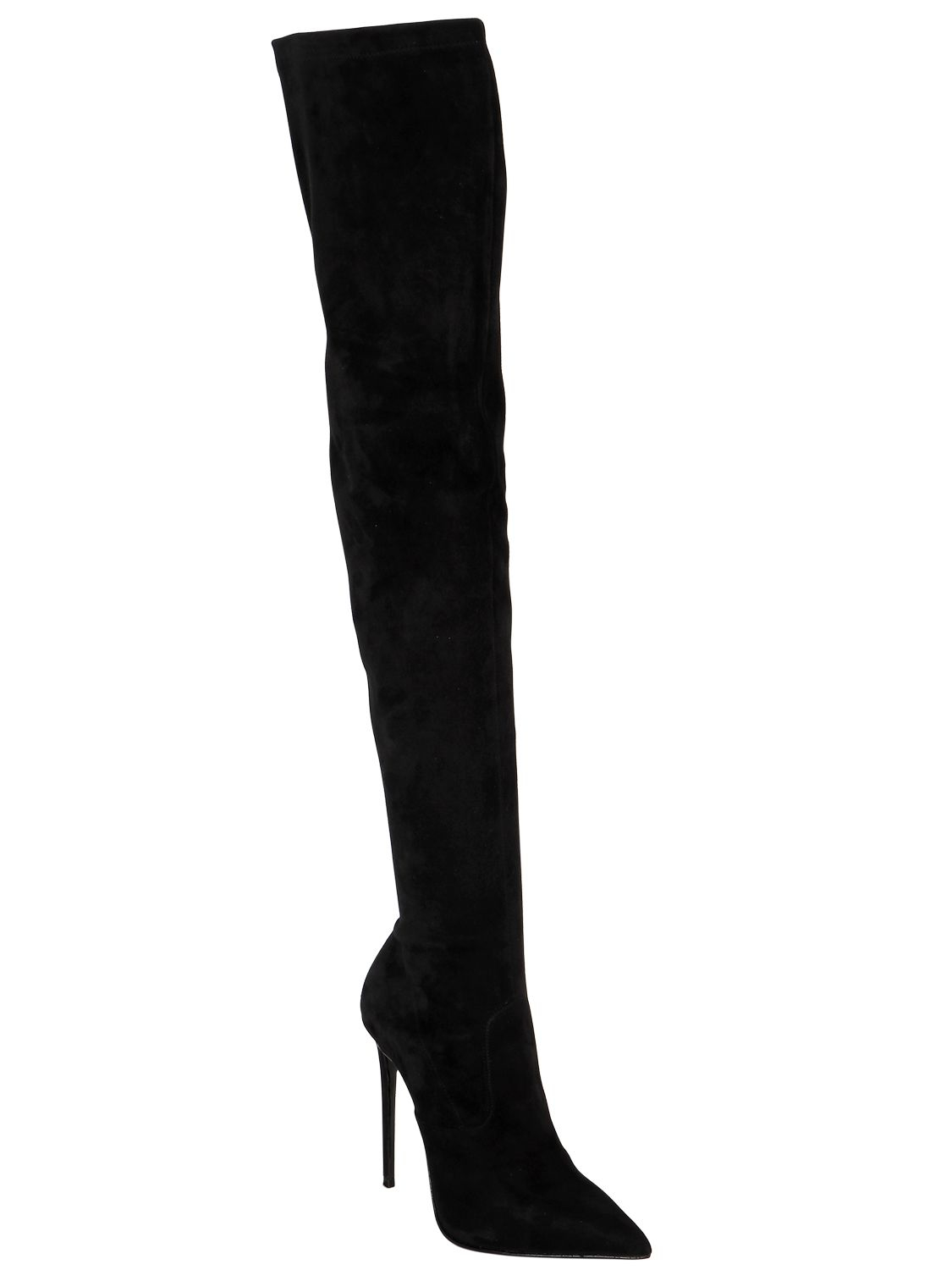 Le silla 110mm Stretch Suede Over The Knee Boots in Black | Lyst