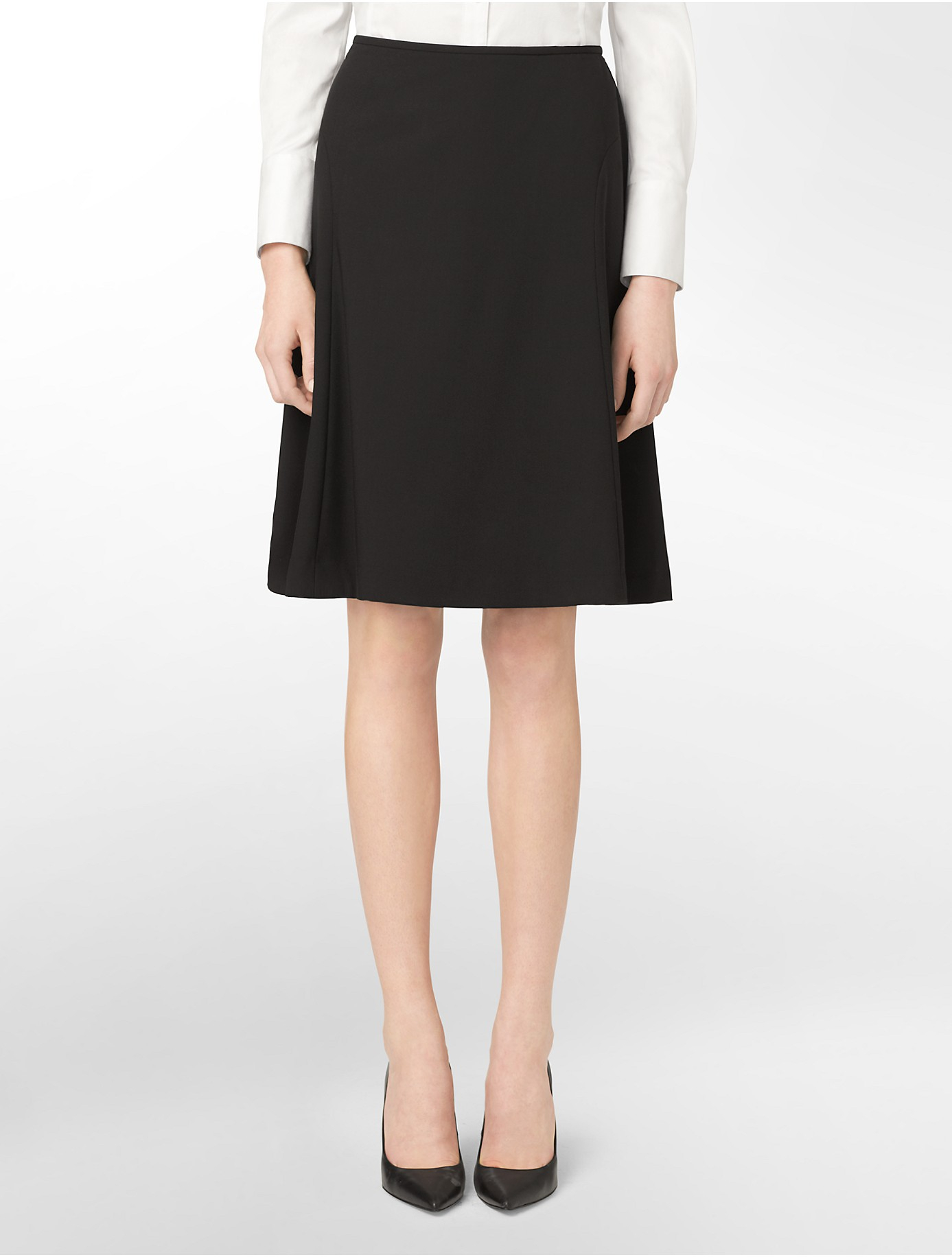 Calvin klein Black A-line Suit Skirt in Black | Lyst