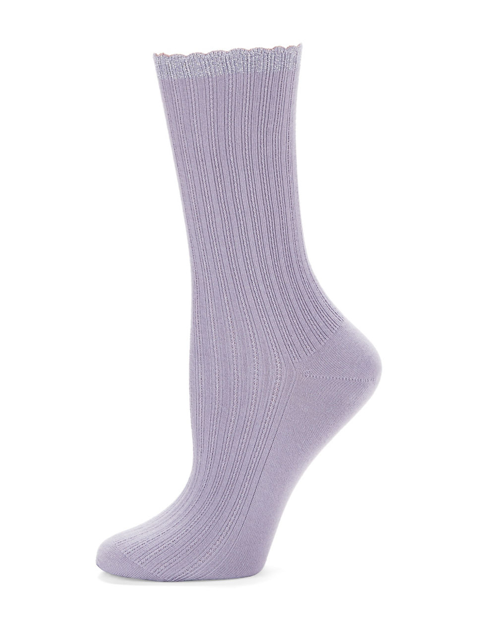Hue Scalloped Pointelle Socks in Purple | Lyst