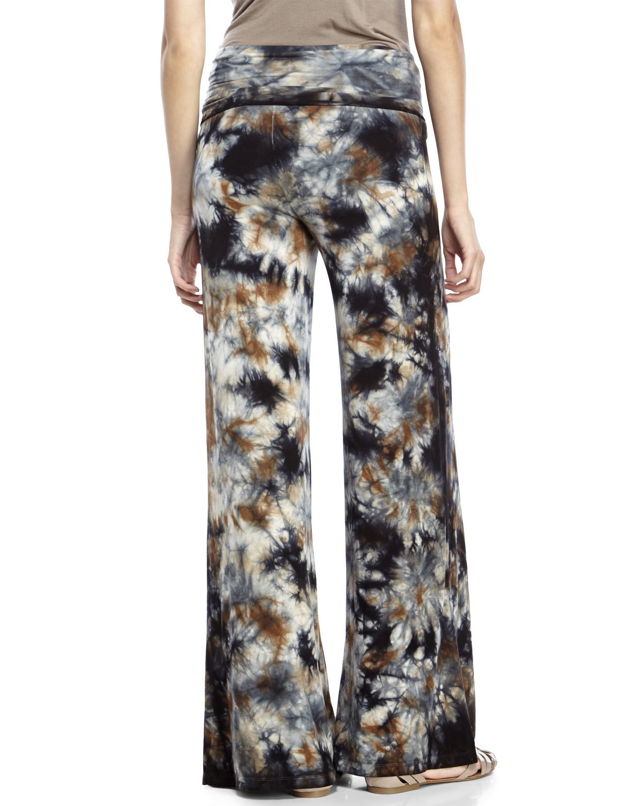 Lyst Philosophy Wide Leg Tie Dye Pants In Gray 