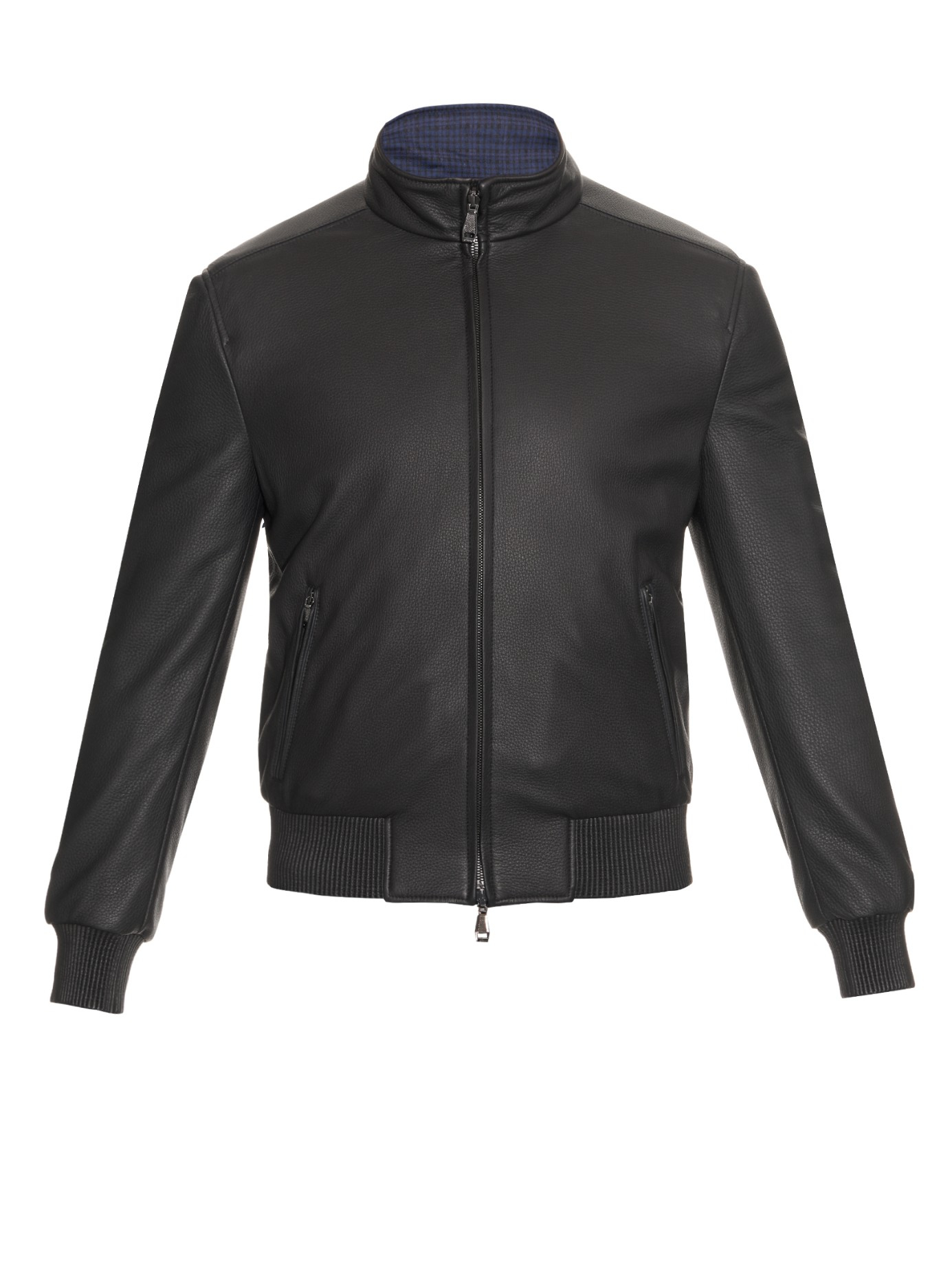Lyst Brioni Reversible Leather Jacket In Black For Men