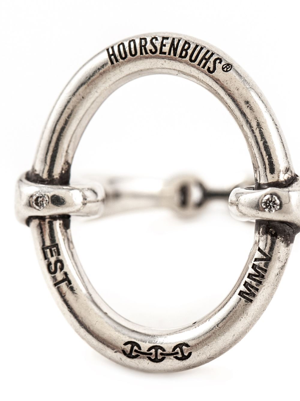 Hoorsenbuhs 'Ss' Oval Ring in Silver (metallic) | Lyst