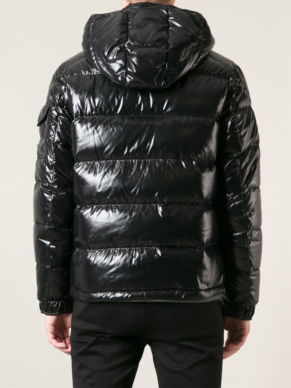 Moncler 'maya' Lacquered Jacket in Black for Men | Lyst