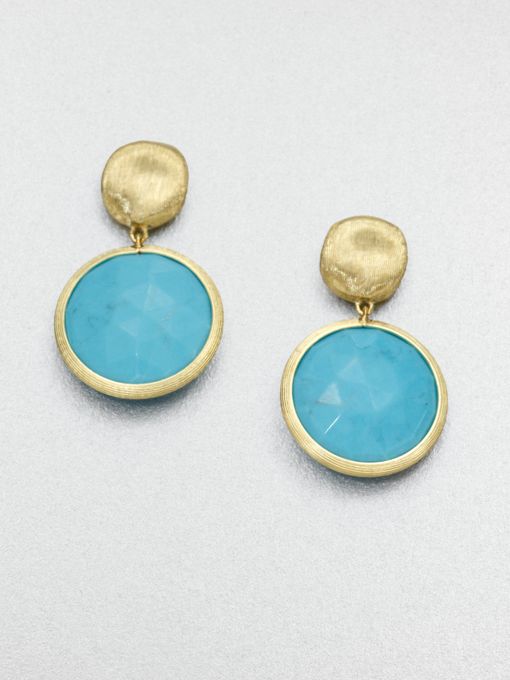 Lyst Marco Bicego Jaipur Resort Turquoise 18k Yellow Gold Drop Gallery