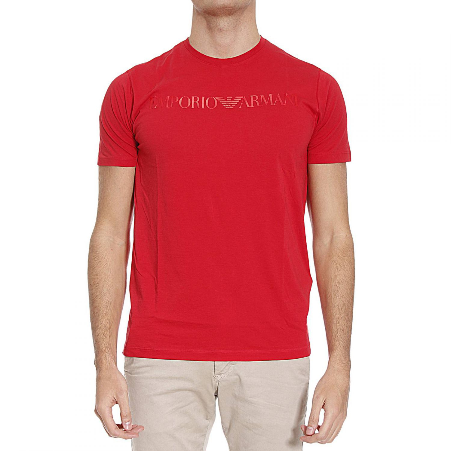 Lyst - Emporio Armani T-shirt in Red for Men