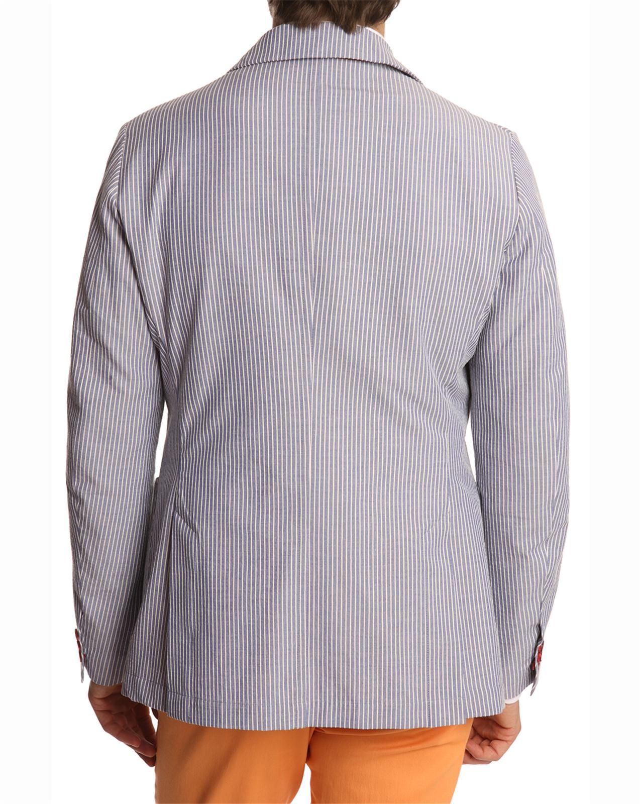 a. Blue And White Striped Jacket in Blue for Men Lyst