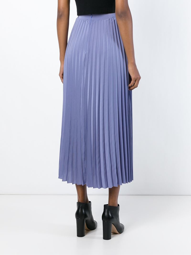 Lyst - Forte Forte Long Pleated Skirt in Purple